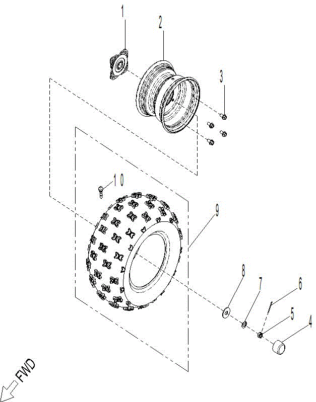 An Image of a Genuine Can-Am Parts Schematic Diagram showing the schematic - DRIVE - REAR WHEEL X XC