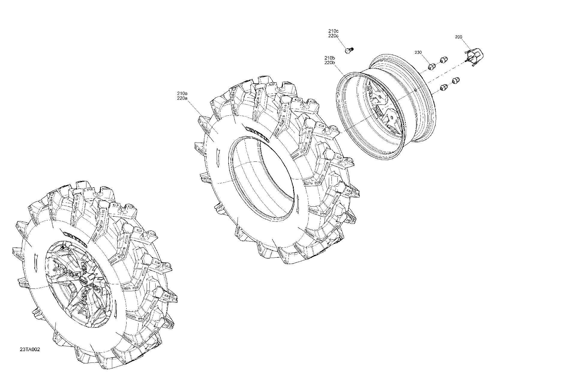 An Image of a Genuine Can-Am Parts Schematic Diagram showing the schematic - DRIVE - FRONT WHEELS