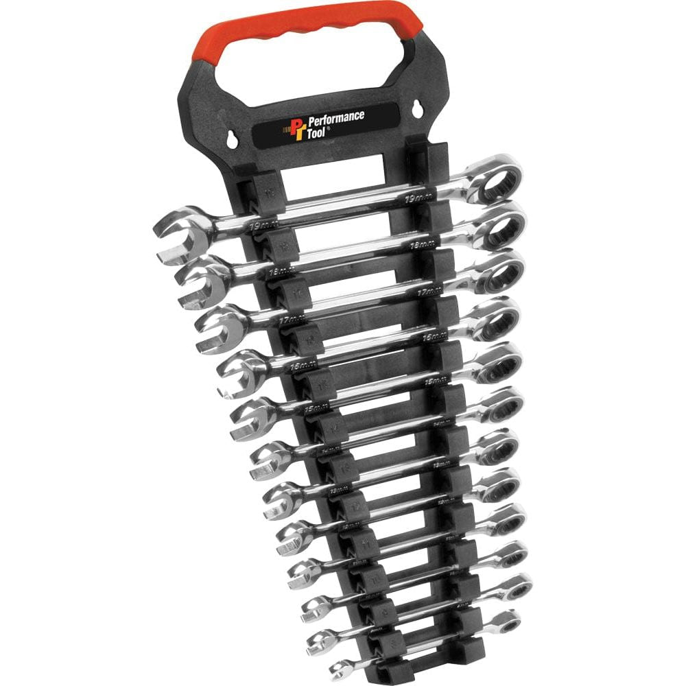 12 Pc Met Ratchet Wrench Set by Performance Tool W30642 Hand Tool