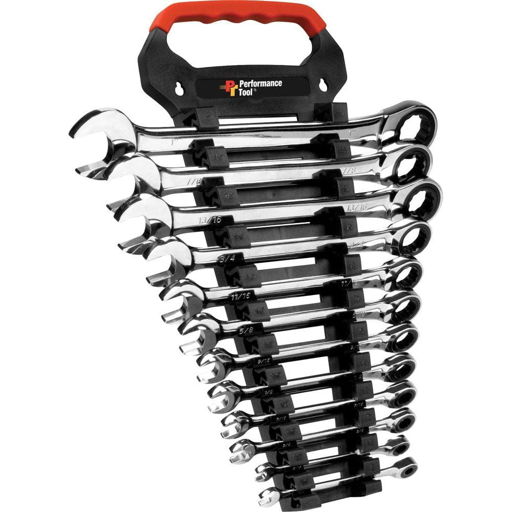 12 Pc Sae Ratchet Wrench Set by Performance Tool W30641 Hand Tool