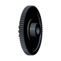 Black circular starter gear with evenly spaced teeth and a central hub opening.