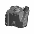 Black durable plastic Airbox Base with multiple openings and reinforced edges for Polaris UTVs.