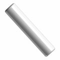 Smooth white cylindrical plastic tube with rounded ends, uniform surface finish.