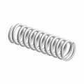 Silver metal coil spring oil pump component with tightly wound coils.