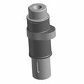 Metallic gray rear exhaust camshaft with cylindrical shape and mounting flange detail.