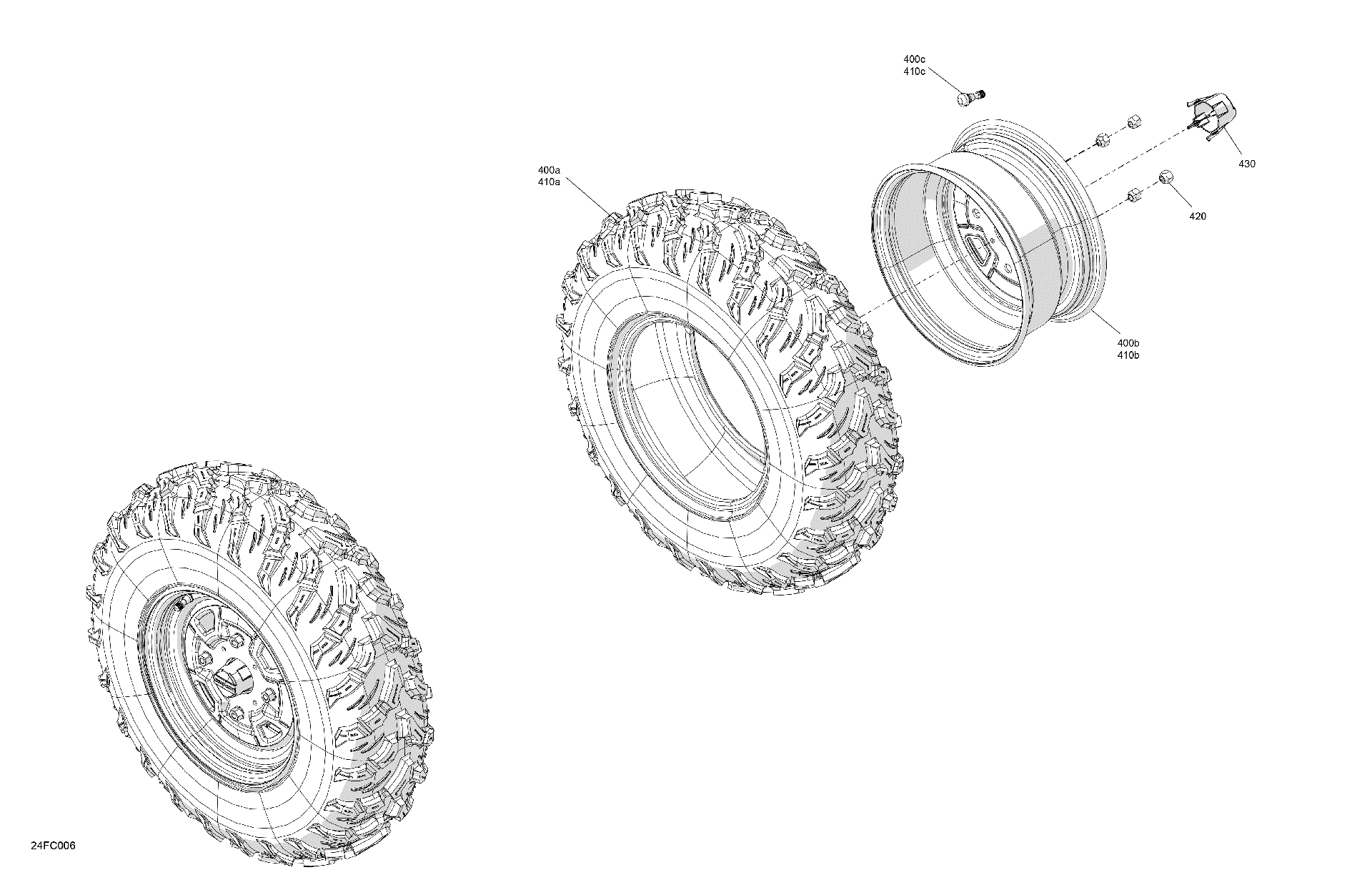 An Image of a Genuine Can-Am Parts Schematic Diagram showing the schematic - DRIVE - FRONT WHEELS