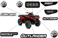 BODY - FEATURE DECALS - 2024 CAN AM OUTLANDER 850 EFI 4X4 - VIPER RED - (2)