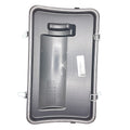 Black rectangular Polaris Airbox Cover with molded inner tube and textured surface.