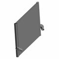 Matte black rectangular radiator core with two cylindrical inlet/outlet fittings on the sides.