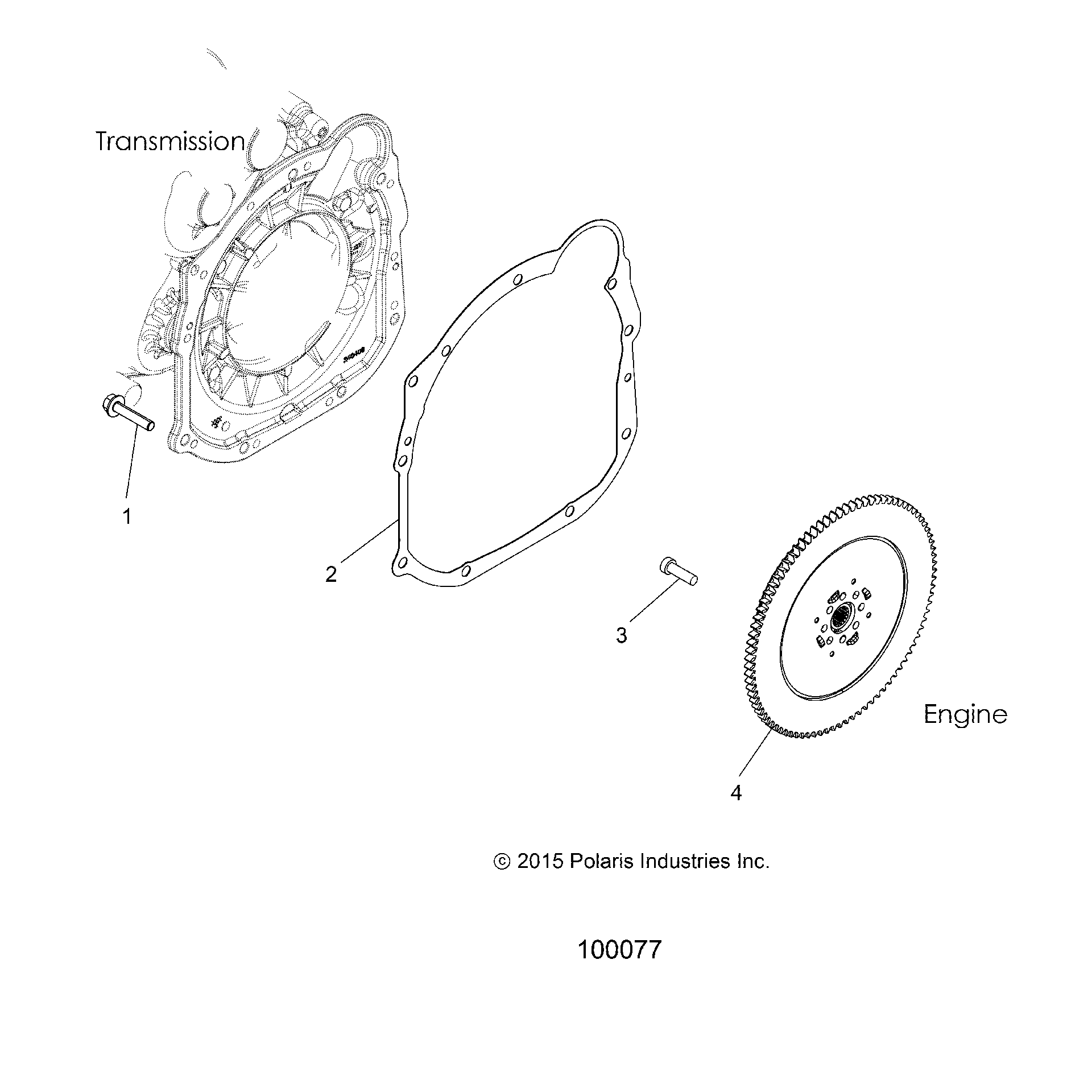 An Image of a Genuine Polaris Parts Schematic Diagram showing the schematic - DRIVE TRAIN: DRIVE COUPLER - 2016 POLARIS SPORTSMAN TOURING 1000