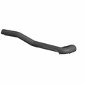 Matte black metal exhaust shield with angled tubing and mounting points for rear motorcycle fitment.