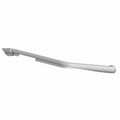 Silver metal front exhaust shield with smooth curved design for Victory V92 TC motorcycle.