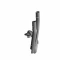 A 3D-rendered image of the Exhaust Headpipe, Rear by Polaris shows an abstract, vertically oriented mechanical part with cylindrical tubes reminiscent of Victory motorcycle header pipes and a small rounded side attachment, all in gray on a white background.