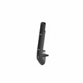 The Exhaust Headpipe, Front by Polaris is a black, curved OEM Victory part with two metal bands and a gray mounting bracket, shown on a white background.