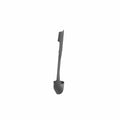 Black metal exhaust headpipe shield with curved, elongated shape and smooth finish.