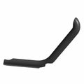 Matte black exhaust shield with smooth curved design for front motorcycle mounting.