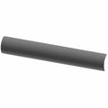 Matte black metal exhaust shield with curved, smooth surface and rounded edges.