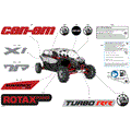 BODY - DECALS - 2025 CAN AM MAVERICK MAX TURBO RR X MR 72 INCH - HYPER SILVER - 72" WIDTH