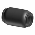Matte black cylindrical rubber joint flex with ribbed ends for secure fitting.