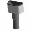 Matte black spark arrestor with rectangular top and cylindrical base for Polaris UTV exhaust systems.