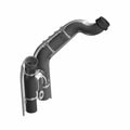 3D rendering of a black, curved automotive hose or pipe, similar to the Exhaust Headpipe, Rear, Black by Polaris, with multiple connectors and mounting brackets attached along its length.