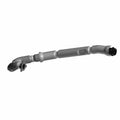 Silver metal headpipe exhaust component with curved and straight sections for Polaris UTV models.