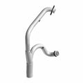 A digital rendering of a silver, curved Polaris Exhaust Headpipe featuring two main bends and flange attachments, resembling OEM Indian motorcycle components.