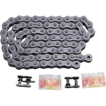 The 520 Max O Drive Chain by RK, made in Japan, features 82 links and comes with two connecting links and two small lubricant packets.