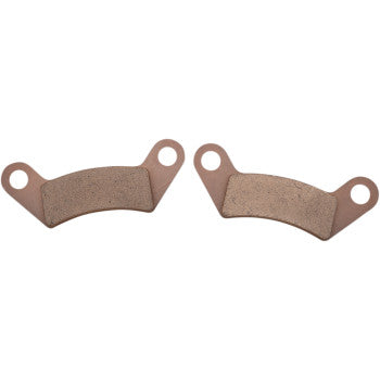 A pair of Textron Sintered Brake Pads by DP Brakes with mounting holes on each side, shown on a white background.