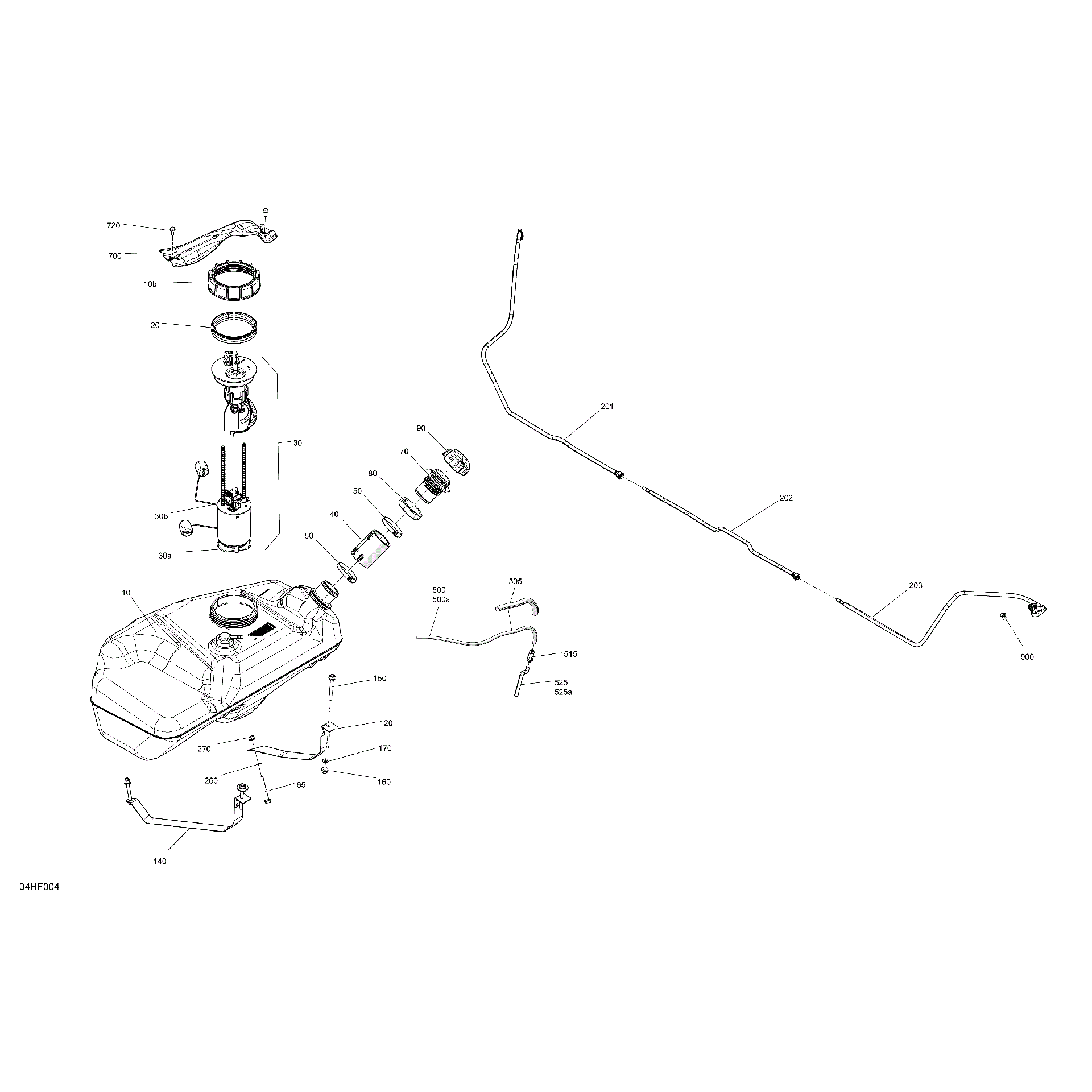 An Image of a Genuine Can-Am Parts Schematic Diagram showing the schematic - ENGINE - FUEL