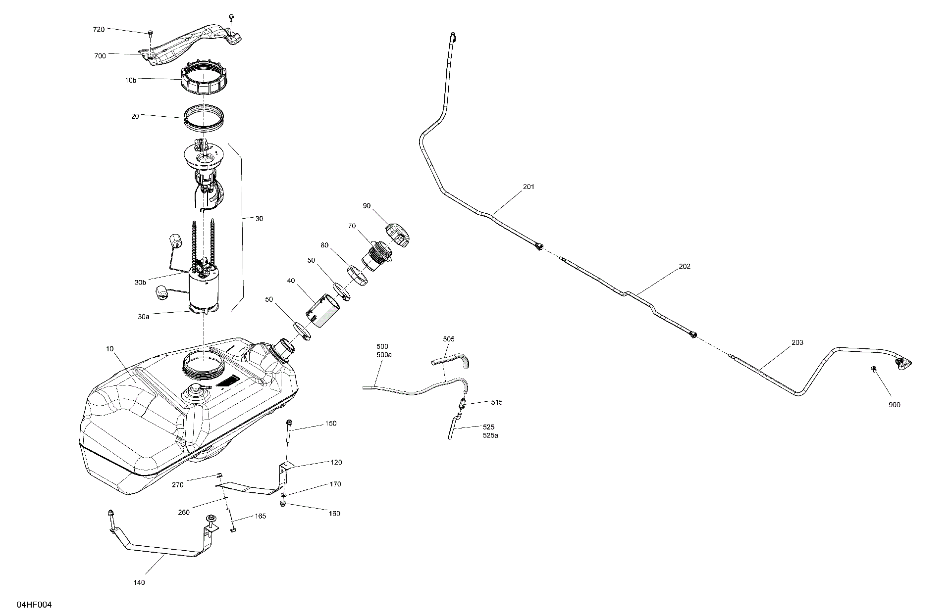 An Image of a Genuine Can-Am Parts Schematic Diagram showing the schematic - ENGINE - FUEL