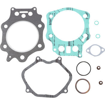 The Honda Top End Gasket Set by Prox features assorted, high-quality gaskets and seals in various shapes and sizes—perfect for engine or mechanical assembly. Displayed neatly on a plain white background.