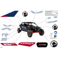 BODY - DECALS - 2025 CAN AM MAVERICK R MAX X RS - DUSTY NAVY - 77" WIDTH CALI