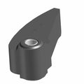 Black angular weight shift component with metal bushing bearing inside cylindrical base.
