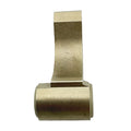 Curved metallic weight shift component with a cylindrical base and flat top in a bronze finish.