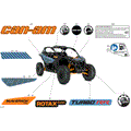BODY - DECALS - 2026 CAN AM MAVERICK TURBO RR DS - SCANDI BLUE - 72" WIDTH - (2)
