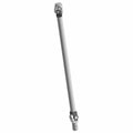 Gray metal propeller drive shaft with universal joints on both ends for offroad vehicle use.