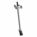 Gray metal Polaris mid drive shaft with mounting bracket and jointed black rubber end cover.