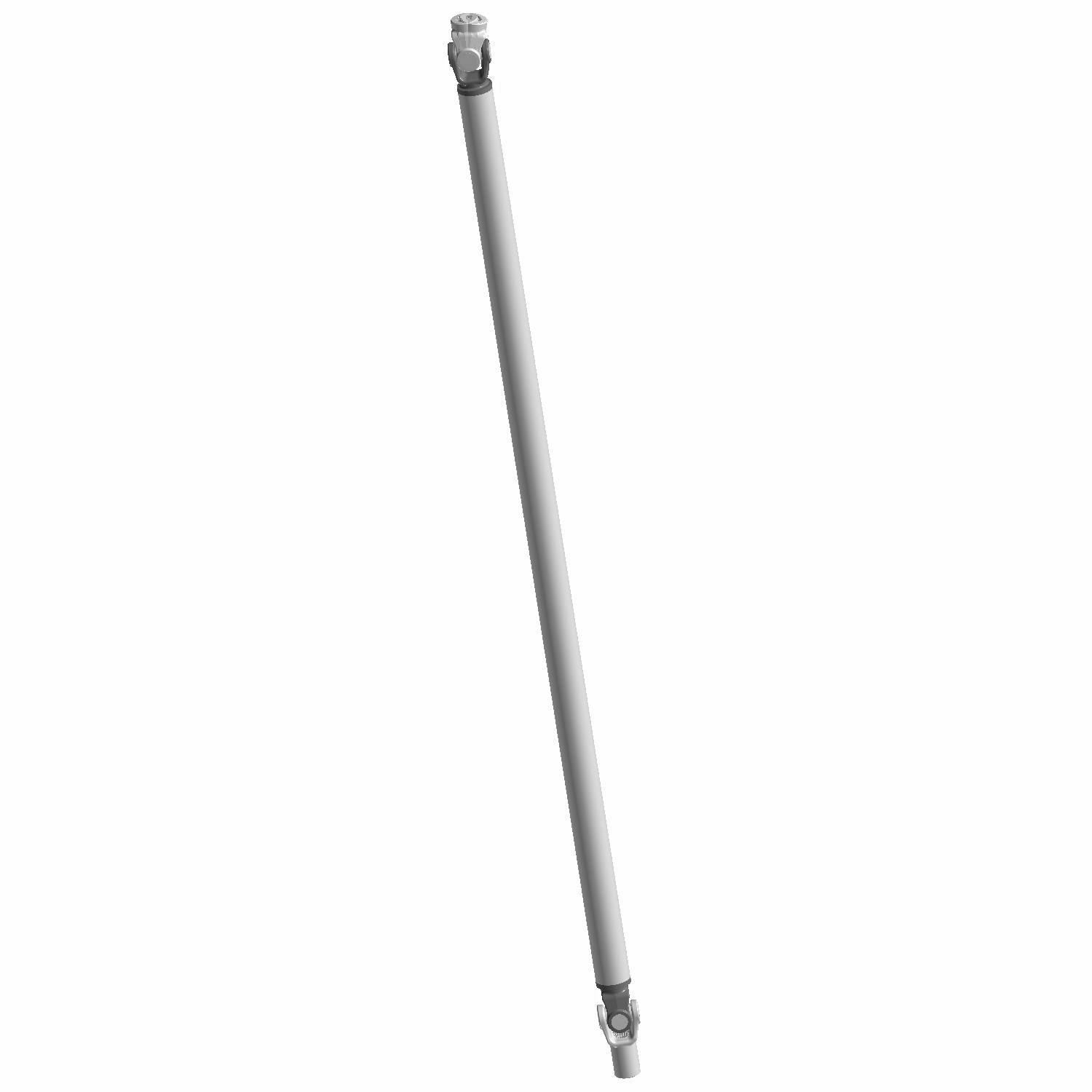 Metal drive shaft with universal joints on both ends, designed for Polaris Ranger UTV.