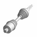 Metal rear halfshaft with rubber accordion boots on both ends for Polaris offroad vehicles.