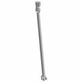 Black metal rear prop/drive shaft with universal joints at both ends designed for offroad vehicle use.