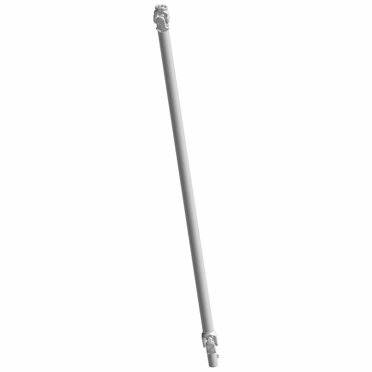 Metallic drive shaft with universal joints on both ends, designed for Polaris Ranger UTV models.