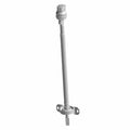 Gray metal front propeller drive shaft with mounting bracket and spline ends for Polaris Ranger UTV.