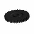 Black metal cam idler gear with evenly spaced teeth and a central bore hole.
