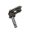 Metal ratchet shifter assembly with coiled spring and splined shaft for Indian motorcycles.