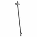 Black metal rear prop/drive shaft with bearing and mounting bracket for Polaris Ranger Crew vehicles.