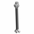 Black metal rear prop/drive shaft with silver universal joints on both ends, cylindrical design.