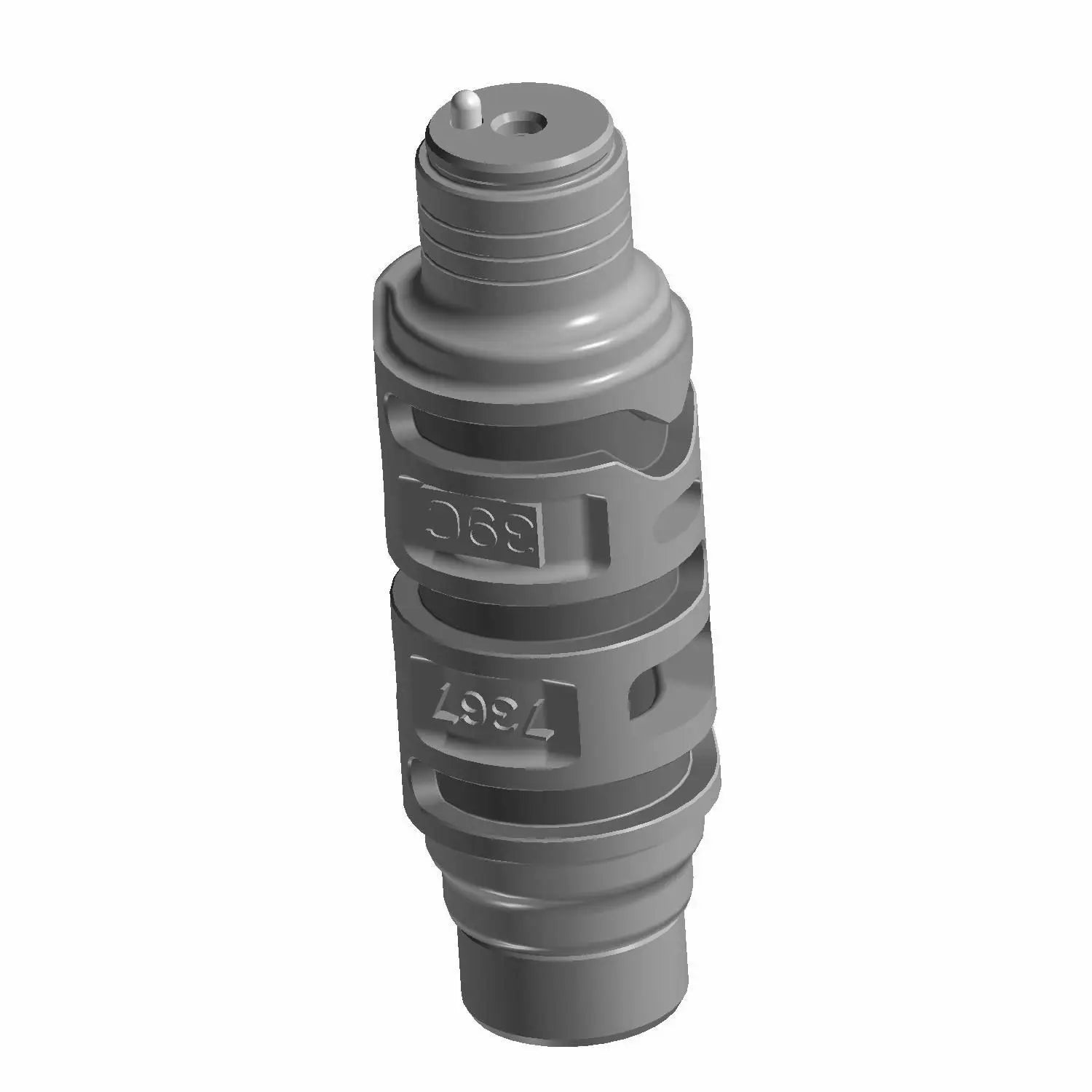 3D rendering of the 6-Speed Shift Drum Assembly by Polaris, a cylindrical part with grooves, ridges, and markings 7867 and 89C on the side, featuring a central hole at the top for Indian motorcycle models.