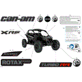 BODY - DECALS - 2025 CAN AM MAVERICK TURBO RR X DS 64 INCH - TIMELESS BLACK METALLIC - 64" WIDTH