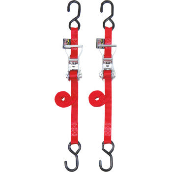Ratchet Tie Downs 1" x 6' Red by Powertye Mfg.